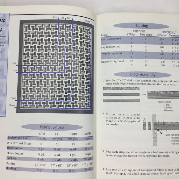 Vintage 1994 ScrapMania More Quick-Pieced Scrap Quilts Book Sally Schneider - Picture 5 of 11
